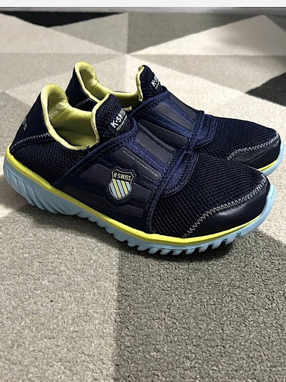 K-Swiss Blade-Light Recover Recovery Sneakers Navy/Lime/Light Blue Women's‎ 8
